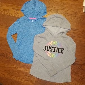 Two Girl's Pullover Hoodies